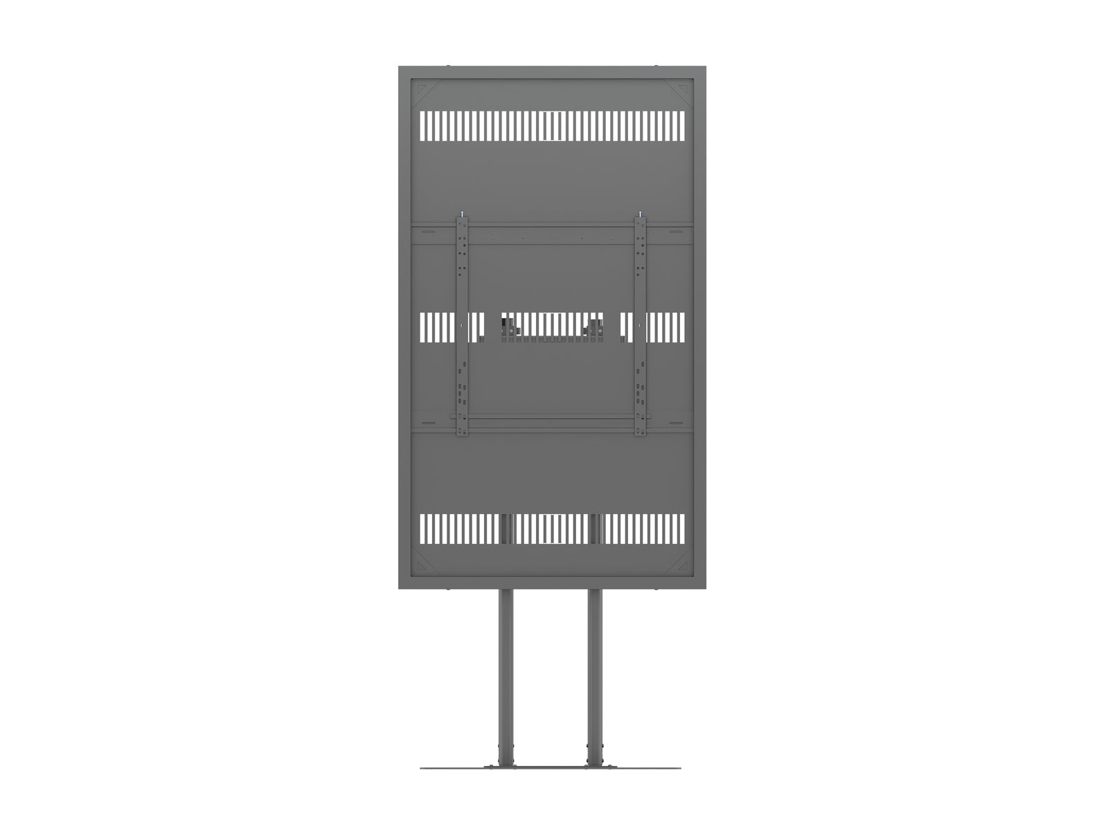 Multibrackets M Pro Series Enclosure 75" Dual Pole Slim Floorbase Signage Display Enclosures Multibrackets