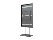 Multibrackets M Pro Series Enclosure 75" Dual Pole Slim Floorbase Signage Display Enclosures Multibrackets