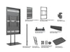 Multibrackets M Pro Series Enclosure 75" Dual Pole Slim Floorbase Signage Display Enclosures Multibrackets