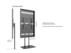 Multibrackets M Pro Series Enclosure 75" Dual Pole Slim Floorbase Signage Display Enclosures Multibrackets