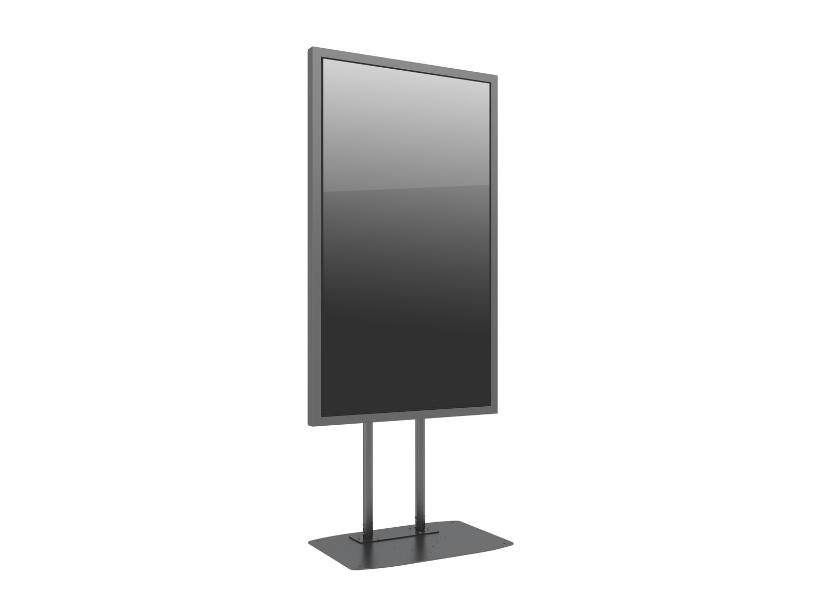 Multibrackets M Pro Series Enclosure 75" Dual Pole Slim Floorbase Signage Display Enclosures Multibrackets