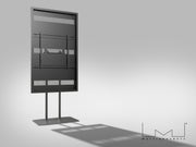 Multibrackets M Pro Series Enclosure 75" Dual Pole Slim Floorbase Signage Display Enclosures Multibrackets