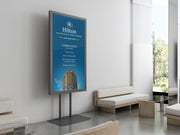 Multibrackets M Pro Series Enclosure 75" Dual Pole Slim Floorbase Signage Display Enclosures Multibrackets