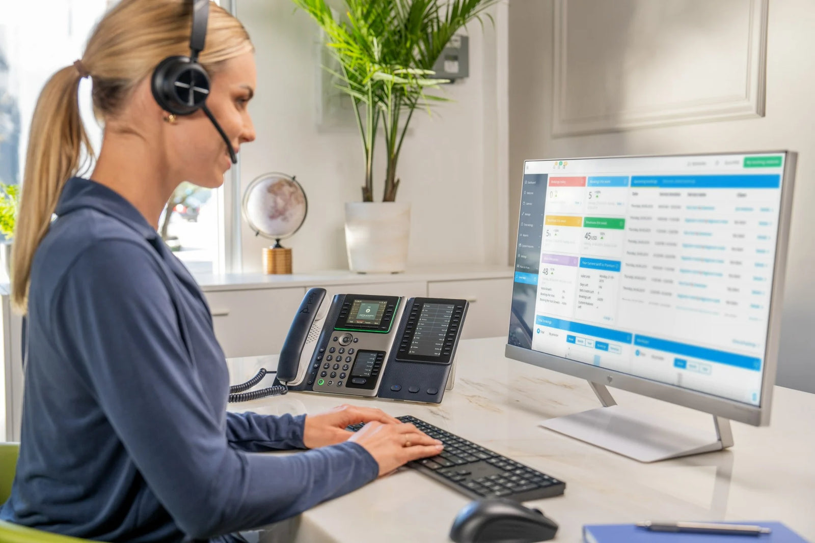 Poly Edge E450 IP Phone and PoE-enabled | 82M90AA IP Phone Poly