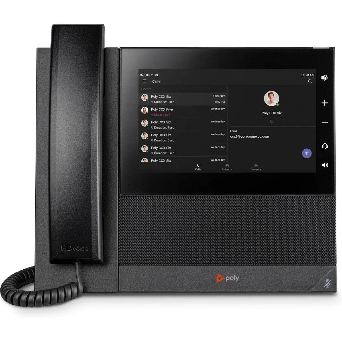 Poly CCX 600 Business Media Phone for Microsoft Teams and PoE-enabled | 82Z84AA Audio Conferencing System Poly