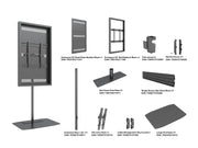Multibrackets M Pro Series Enclosure 55" Single Pole Floorbase Signage Display Enclosures Multibrackets