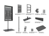 Multibrackets M Pro Series Enclosure 55" Single Pole Floorbase Signage Display Enclosures Multibrackets