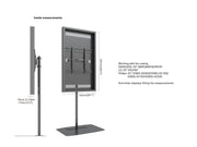 Multibrackets M Pro Series Enclosure 55" Single Pole Floorbase Signage Display Enclosures Multibrackets