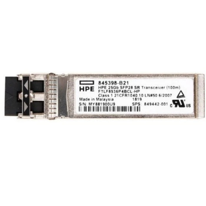 HPE 25Gb SFP28 SR 100m Transceiver | 845398-B21 Transceiver & Repeater Hewlett Packard Enterprise