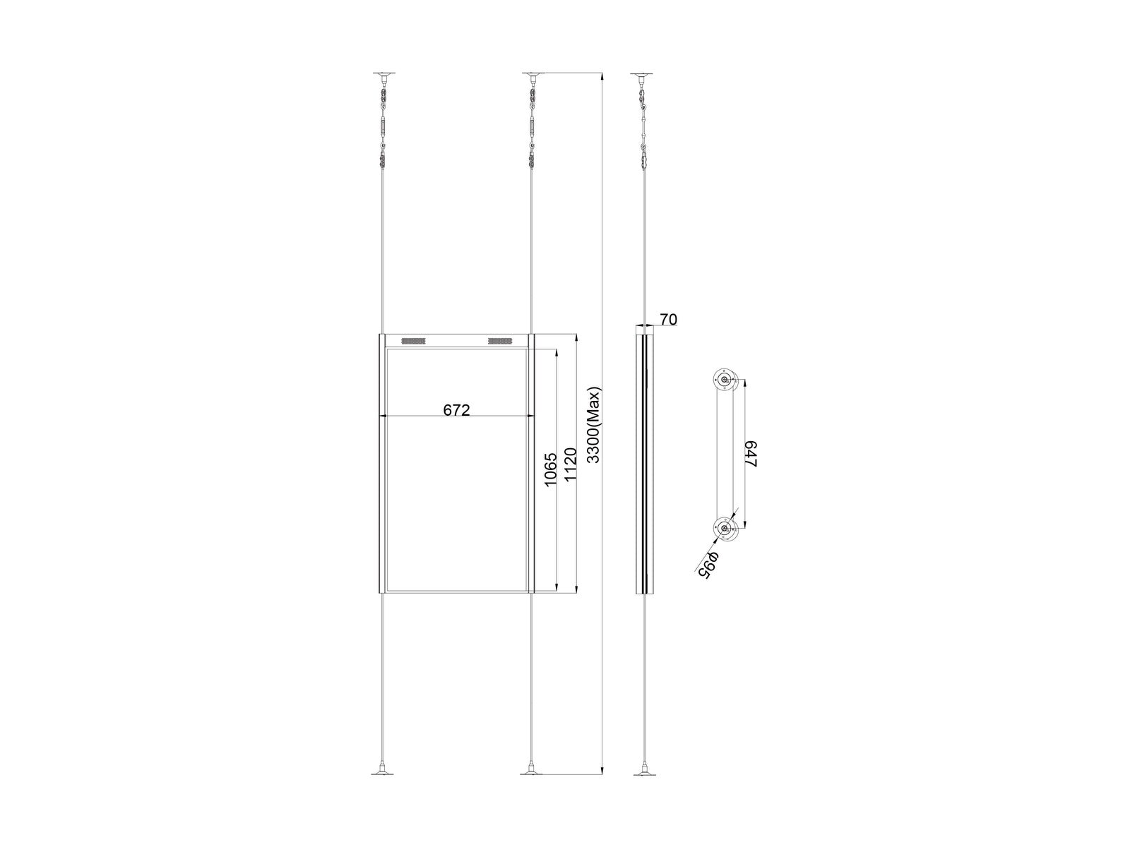 Multibrackets M Floormount Pro OM55N-D/DS Mounting Base For Up To 46" Screens | 7350073737369 Floor Stand Multibrackets
