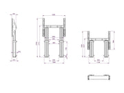 Multibrackets M Pro Motorized LED Wallstand For 110"-176" Screens | 7350022738478