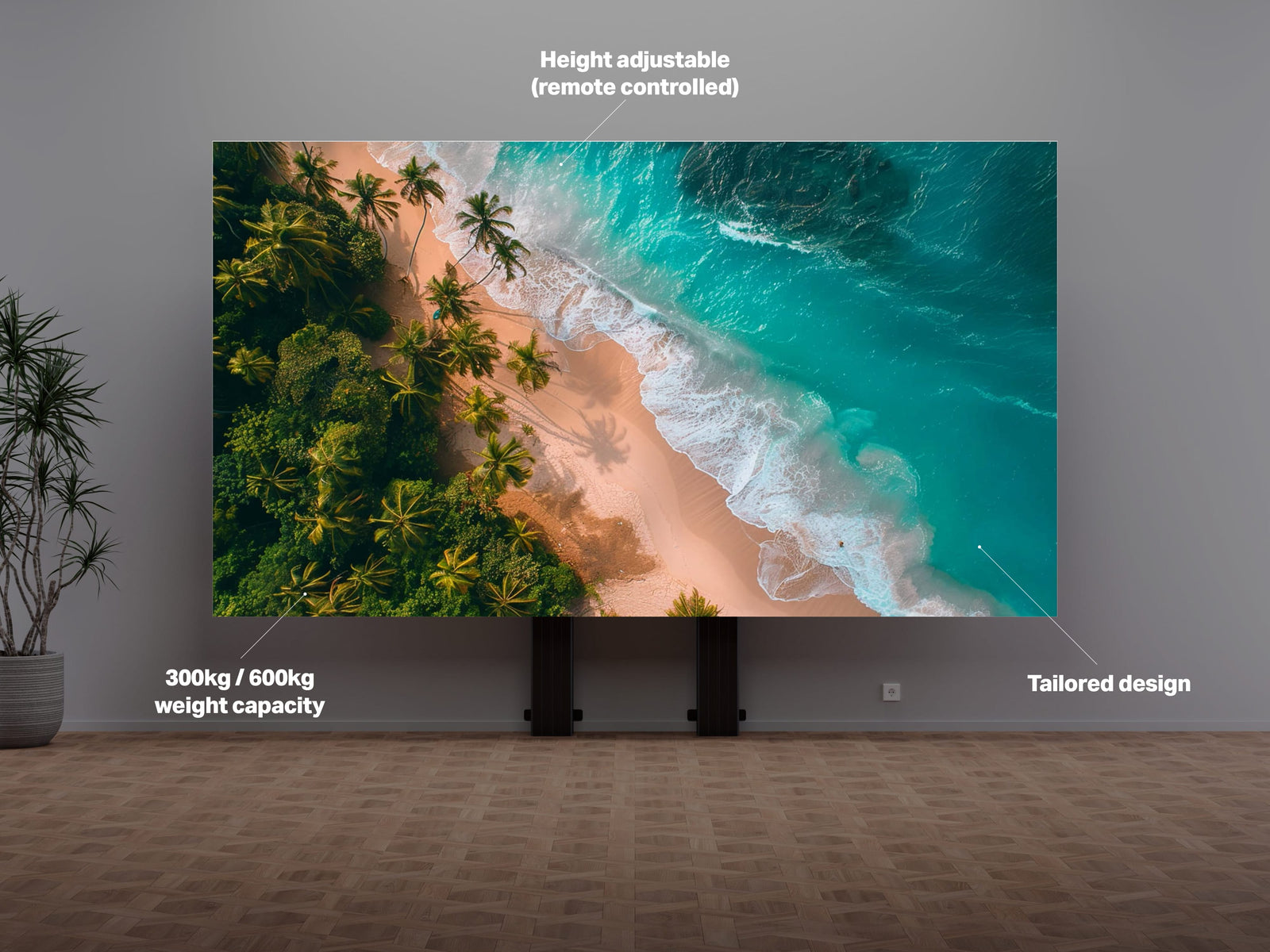 Multibrackets M Pro Motorized LED Wallstand For 110"-176" Screens | 7350022738478