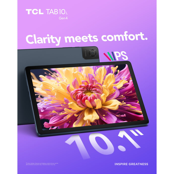TCL TAB 10L Gen 4 Mediatek 64GB Storage 10.1" 4GB Ram Android 15 Anthracite | 8483A1-2ALCA111 Tablet TCL