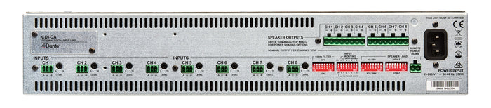 Cloud Electronics CA8125 8 Channel Amplifier 125w Per Output Channel Audio Amplifier Cloud Electronics