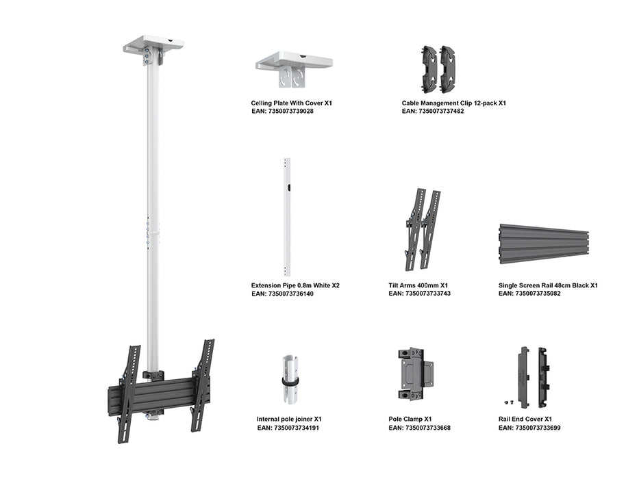 Multibrackets MBC1U Display Ceiling Mount Pro Ceiling Mount Bracket Multibrackets