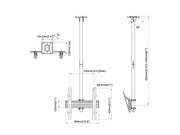 Multibrackets MBC1U Display Ceiling Mount Pro Ceiling Mount Bracket Multibrackets
