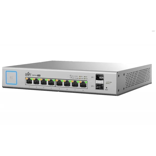 Ubiquiti US-8-150W 8-Port, Layer 2 PoE Switch With a Fanless Cooling System Network Switch Ubiquiti