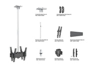 Multibrackets MBC1UX2 Display Ceiling Mount Pro - White Ceiling Mount Bracket Multibrackets