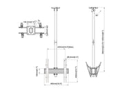Multibrackets MBC1UX2 Display Ceiling Mount Pro - White Ceiling Mount Bracket Multibrackets
