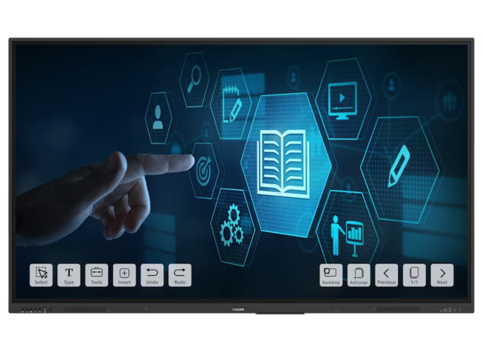 Philips E-Line 86BDL3152E/00 86" 4K Ultra HD Android 13 Collaboration Display Philips Interactive Touchscreen Philips