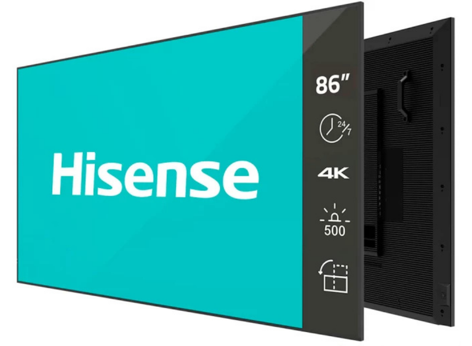 Hisense 86DM66D - 86" 4K UHD Digital Signage Display - 24/7 Android OS