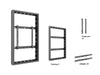 Multibrackets M Pro Series Enclosure 49" High Brightness Wall Medium Black Signage Display Enclosures Multibrackets
