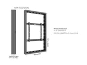 Multibrackets M Pro Series Enclosure 49" High Brightness Wall Medium Black Signage Display Enclosures Multibrackets