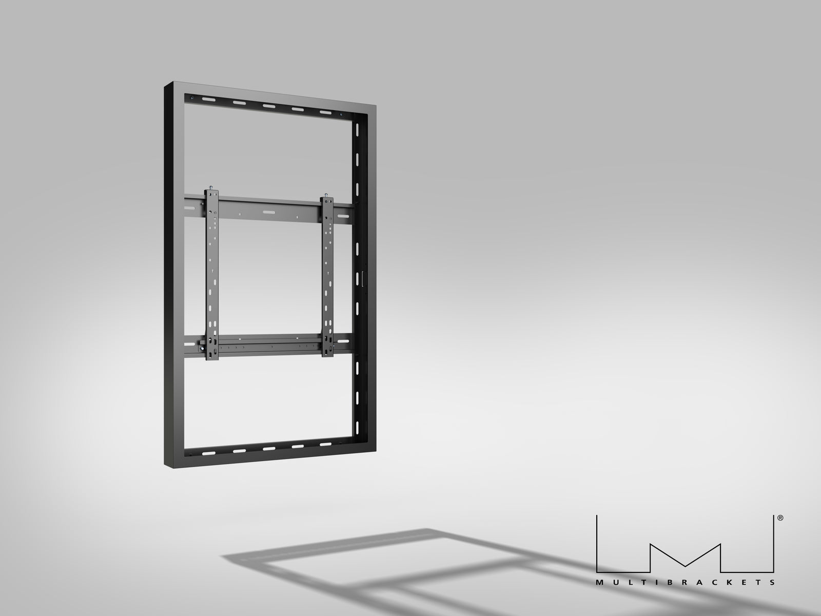 Multibrackets M Pro Series Enclosure 49" High Brightness Wall Medium Black Signage Display Enclosures Multibrackets