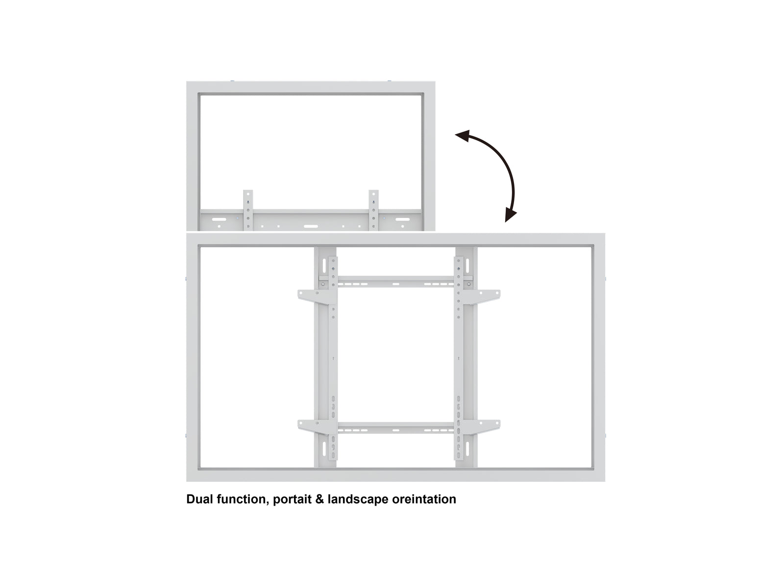 Multibrackets M Pro Series Enclosure 55" High Brightness Wall Medium White Signage Display Enclosures Multibrackets