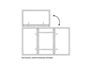 Multibrackets M Pro Series Enclosure 55" High Brightness Wall Medium White Signage Display Enclosures Multibrackets