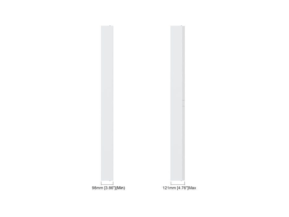 Multibrackets M Pro Series Enclosure 55" High Brightness Wall Medium White Signage Display Enclosures Multibrackets