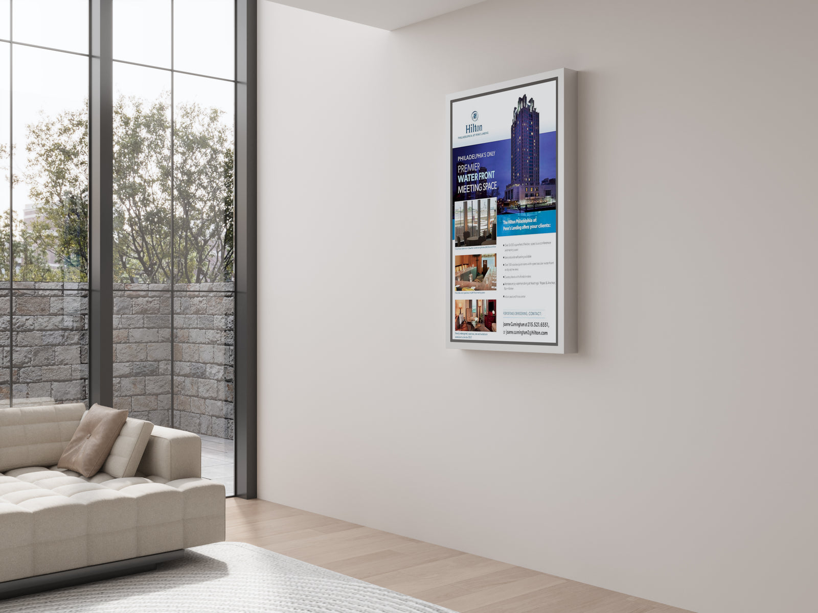 Multibrackets M Pro Series Enclosure 55" High Brightness Wall Medium White Signage Display Enclosures Multibrackets