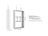 Multibrackets M Pro Series Enclosure 43" Wire Medium B2B White Signage Display Enclosures Multibrackets