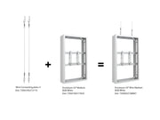 Multibrackets M Pro Series Enclosure 43" Wire Medium B2B White Signage Display Enclosures Multibrackets