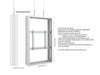 Multibrackets M Pro Series Enclosure 55" Wire Medium B2B White Signage Display Enclosures Multibrackets