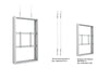 Multibrackets M Pro Series Enclosure 65" Wire Medium B2B White Signage Display Enclosures Multibrackets