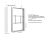 Multibrackets M Pro Series Enclosure 65" Wire Medium B2B White Signage Display Enclosures Multibrackets