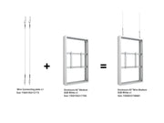 Multibrackets M Pro Series Enclosure 65" Wire Medium B2B White Signage Display Enclosures Multibrackets