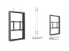 Multibrackets M Pro Series Enclosure 65" Wire Medium B2B Black Signage Display Enclosures Multibrackets