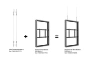 Multibrackets M Pro Series Enclosure 65" Wire Medium B2B Black Signage Display Enclosures Multibrackets