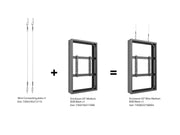 Multibrackets M Pro Series Enclosure 55" Wire Medium B2B Black Signage Display Enclosures Multibrackets