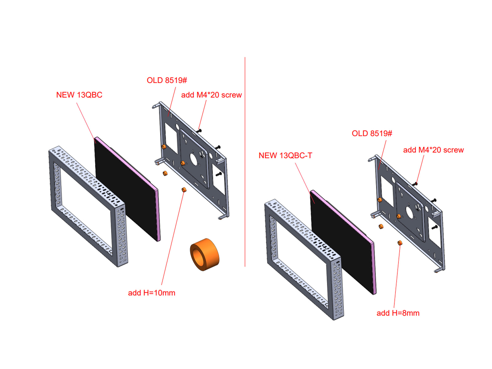 Multibrackets M Pro Series Enclosure QB13R & QB13R-T White Signage Display Enclosures Multibrackets