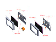 Multibrackets M Pro Series Enclosure QB13R & QB13R-T White Signage Display Enclosures Multibrackets