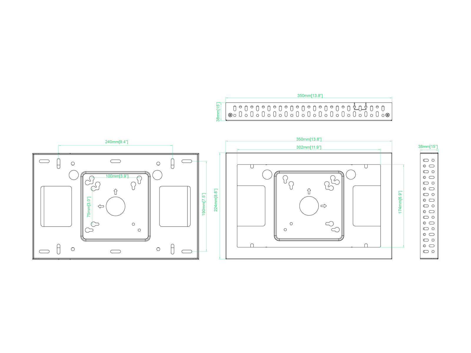 Multibrackets M Pro Series Enclosure QB13R & QB13R-T White Signage Display Enclosures Multibrackets