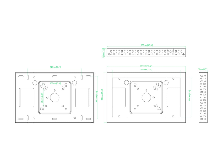 Multibrackets M Pro Series Enclosure QB13R & QB13R-T White Signage Display Enclosures Multibrackets