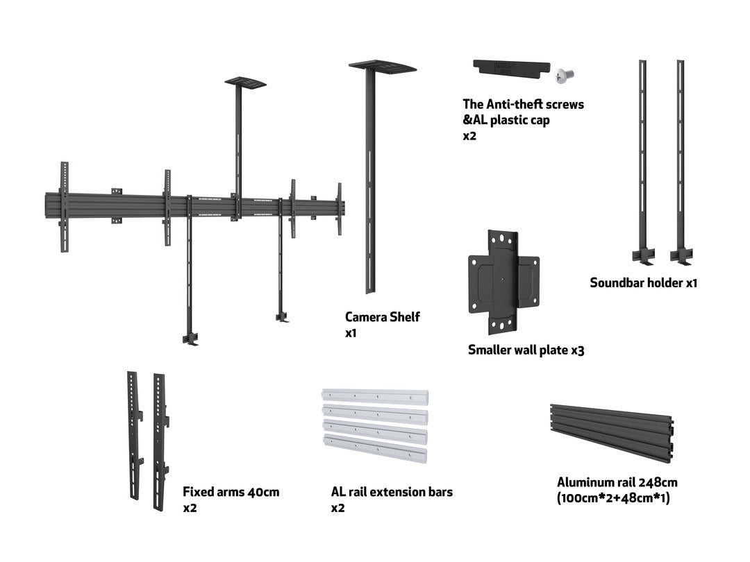 Multibrackets M Pro Series Collaboration - Side by Side 75" Wall Mount Bracket Multibrackets