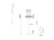 Multibrackets 32" - 65" Landscape / Portrait 1.5m Pole Floor Mount Pro Display Floor Stand Multibrackets
