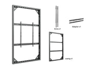 Multibrackets M Pro Series Enclosure 98" Wall Slaim Large Black Signage Display Enclosures Multibrackets