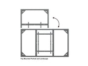 Multibrackets M Pro Series Enclosure 98" Wall Slaim Large Black Signage Display Enclosures Multibrackets