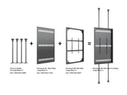 Multibrackets M Pro Series Enclosure 98" Wall Slaim Large Black Signage Display Enclosures Multibrackets
